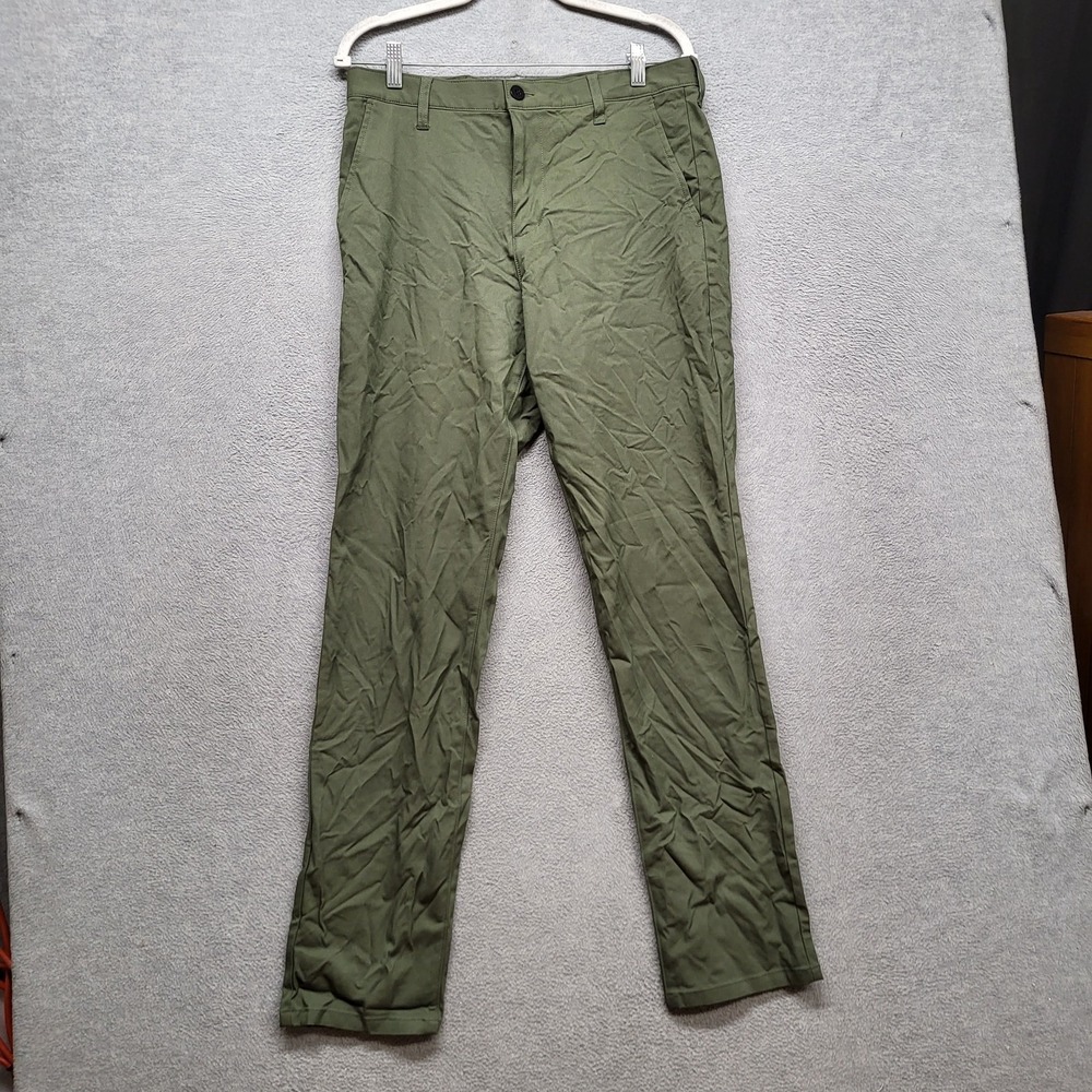 PACSUN Men Pants 32X32 Green Chino Nylon Viscose‎ 32" Inseam